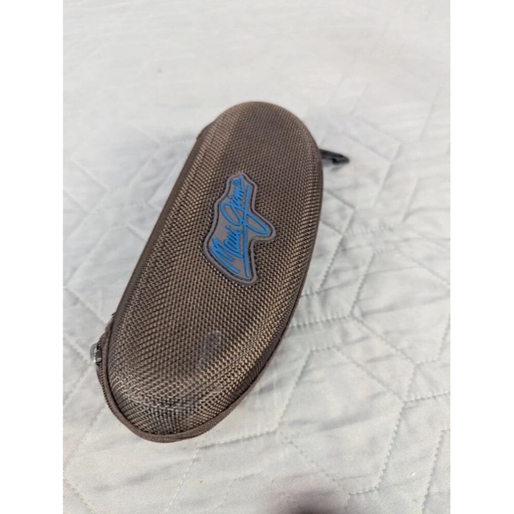 Maui Jim Sunglasses Case Brown Woven Zip Hard Shell Replacement Case